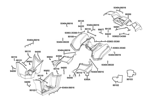 Clip 2X70 — 94591-27000 — KYMCO exploded-view diagram