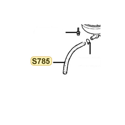 KYMCO Rubber Pipe S785-0820, part location on the factory exploded-view diagram