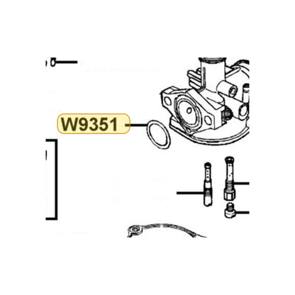 KYMCO O-Ring W9351-24250, part location on the factory exploded-view diagram