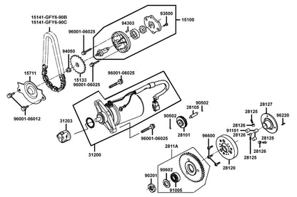 Roller 10.2*11.5 — 91101-KNBN-901 — KYMCO exploded-view diagram
