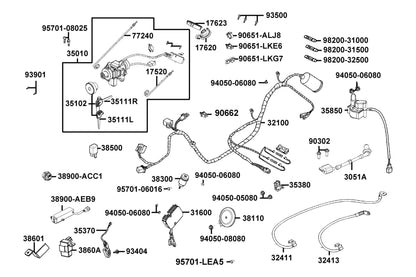 KYMCO Wire Harness exploded-view diagram, People S 150i ABS