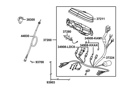 Screw Tapping 5*12 — 93903-25220 — KYMCO exploded-view diagram