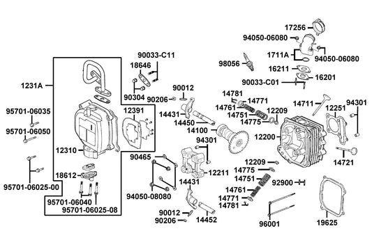 Nut Hex Cap 6MM — 90304-4H38-C00 — KYMCO exploded-view diagram