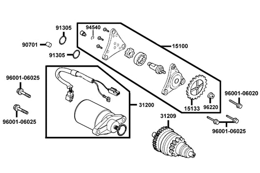 E Ring 6 — 94540-06018 — KYMCO exploded-view diagram