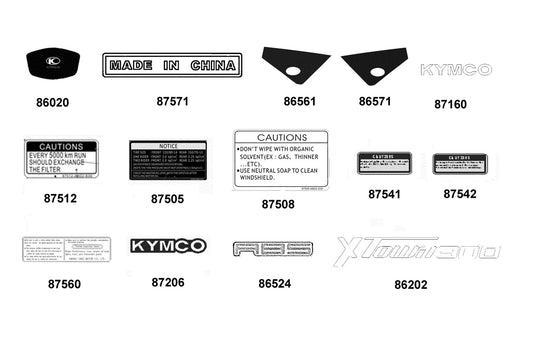 Caution List — 87512-ABD2-E00-T01 — KYMCO exploded-view diagram