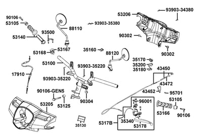 Bolt-wash 5*12 — 90302-LLB1-C01 — KYMCO exploded-view diagram