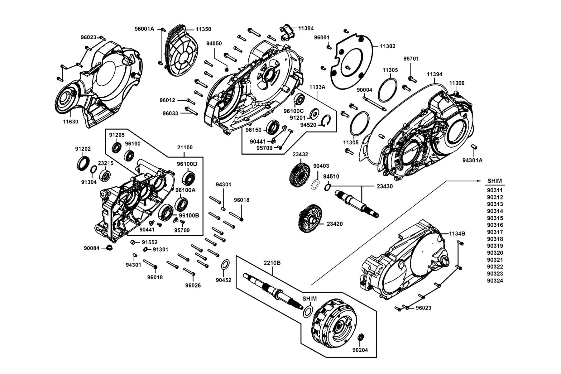 Oil Seal 22X40X7 — 91205-LGC6-E00 — KYMCO exploded-view diagram
