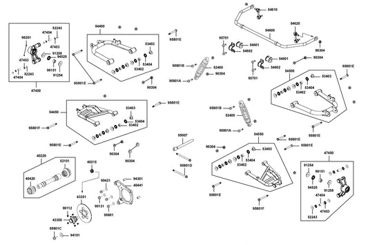 Bolt Flange 8X55 — 90131-LFB5-900 — KYMCO exploded-view diagram
