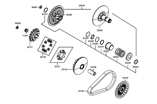 Seal Driven 41X47X4 — 91211-LGC6-E00 — KYMCO exploded-view diagram
