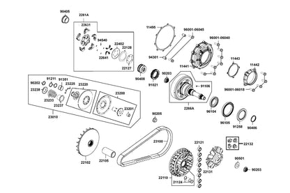 Piece Slide Set (1SET:4PCS) — 22132-LKM5-305 — KYMCO exploded-view diagram