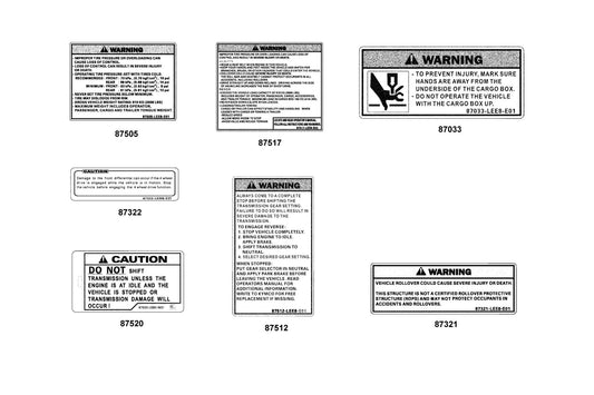 Drive Warning List — 87517-LEE8-E02-T01 — KYMCO exploded-view diagram