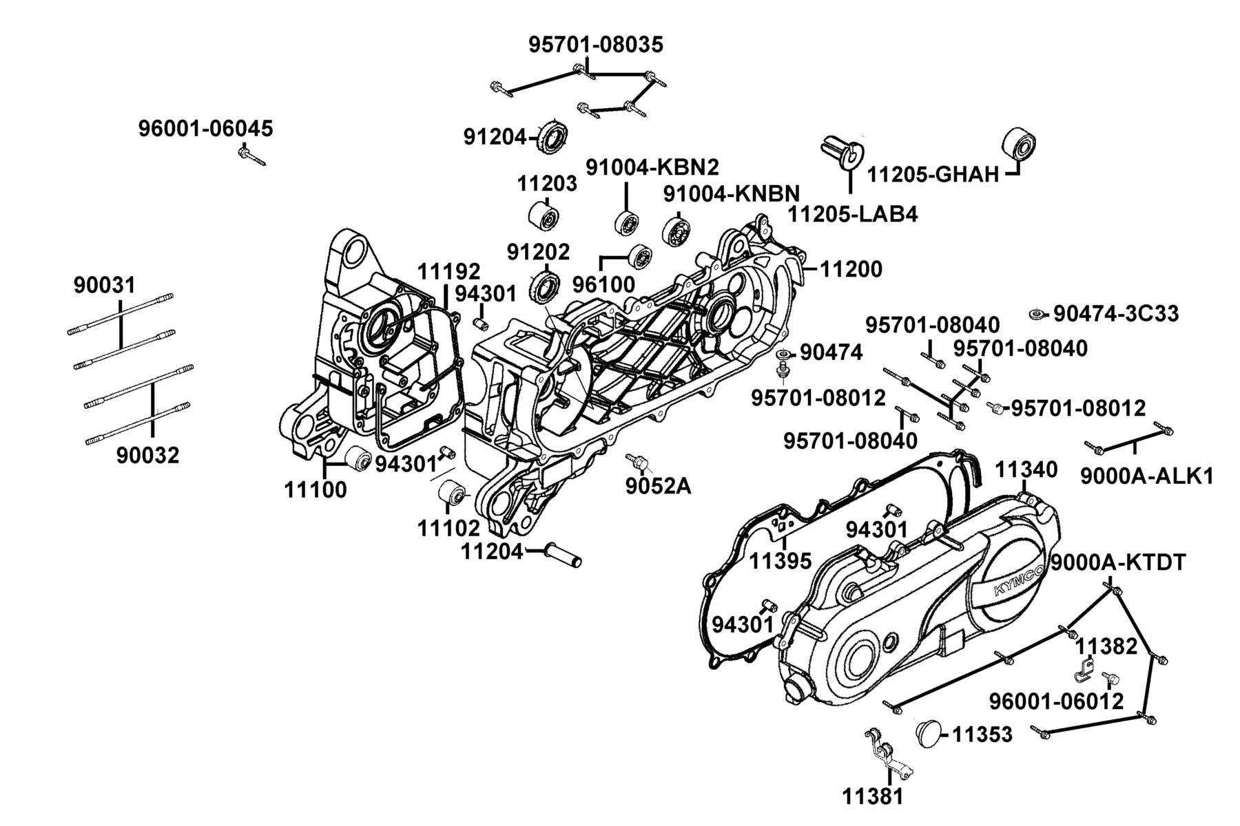 Rubber Plug L Cover Kick — 11353-LEA6-C00 — KYMCO exploded-view diagram