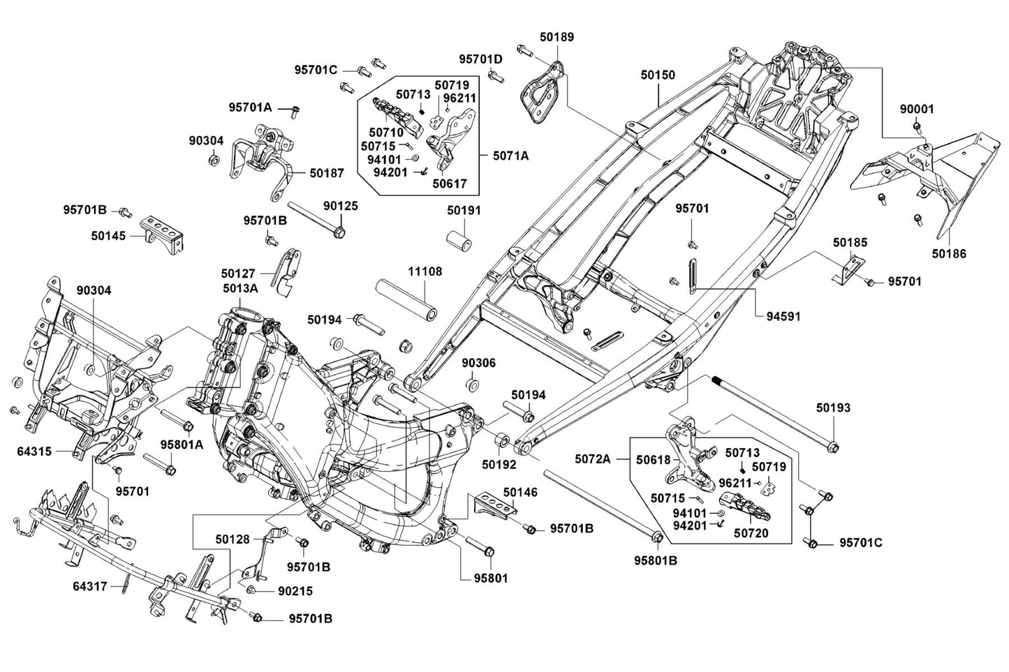 Clip 2 X 70 — 94591-LGC6-E00 — KYMCO exploded-view diagram