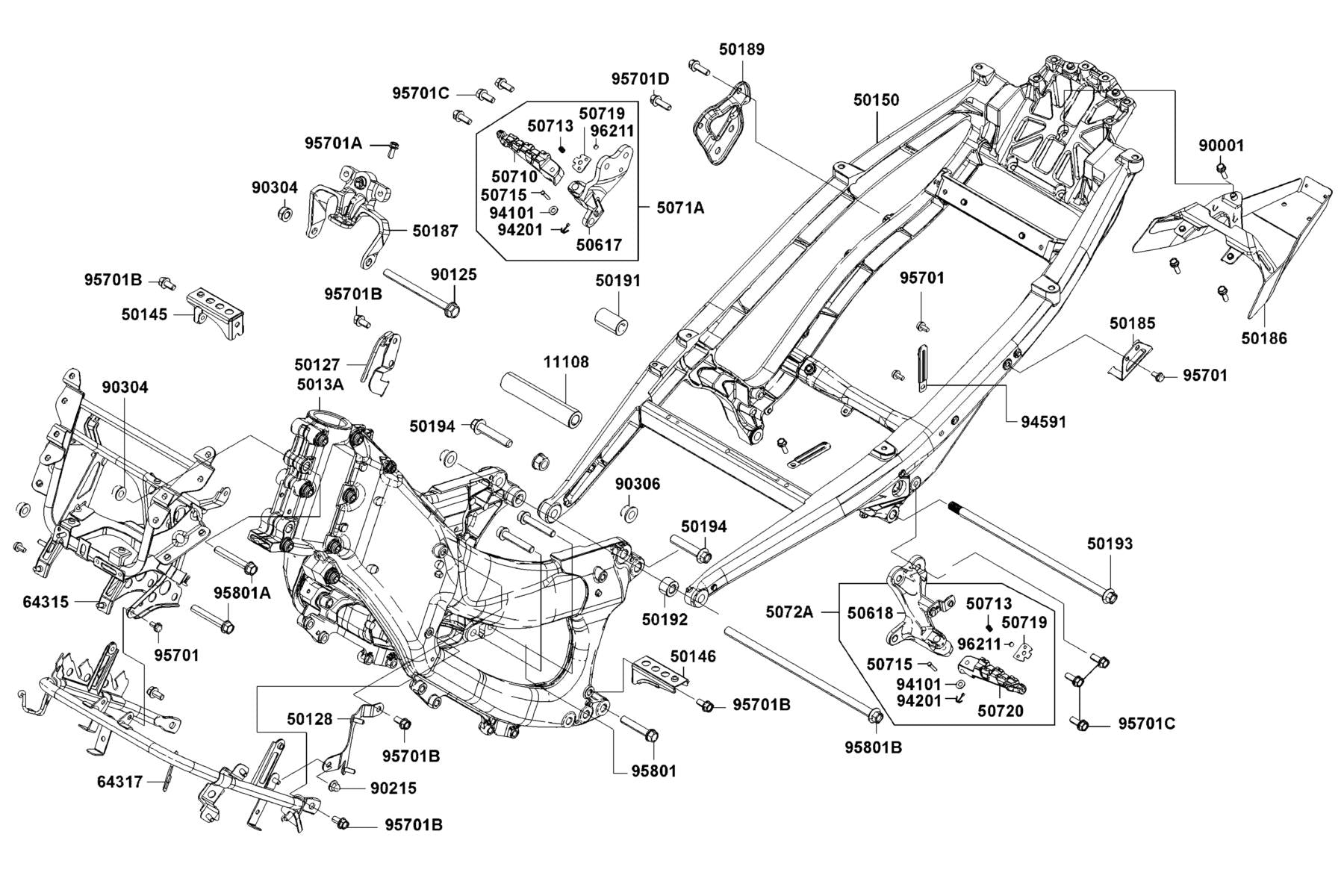 Clip 2 X 70 — 94591-LGC6-E00 — KYMCO exploded-view diagram