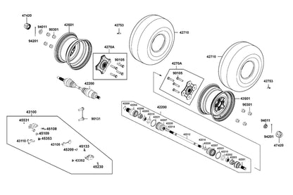 Cap Rr Wheel — 47420-LEE8-600 — KYMCO exploded-view diagram