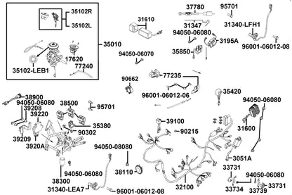 KYMCO Wire Harness exploded-view diagram, X-Town 300i ABS