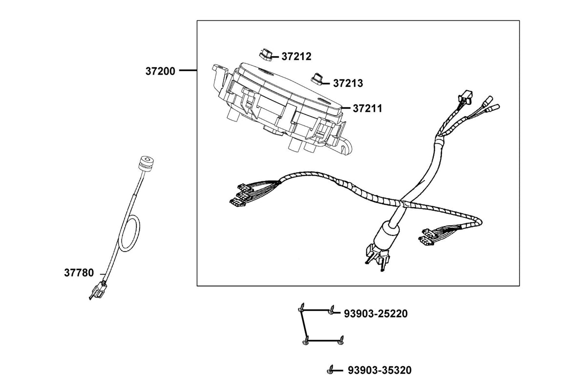 KYMCO Speedometer exploded-view diagram, Like 50i