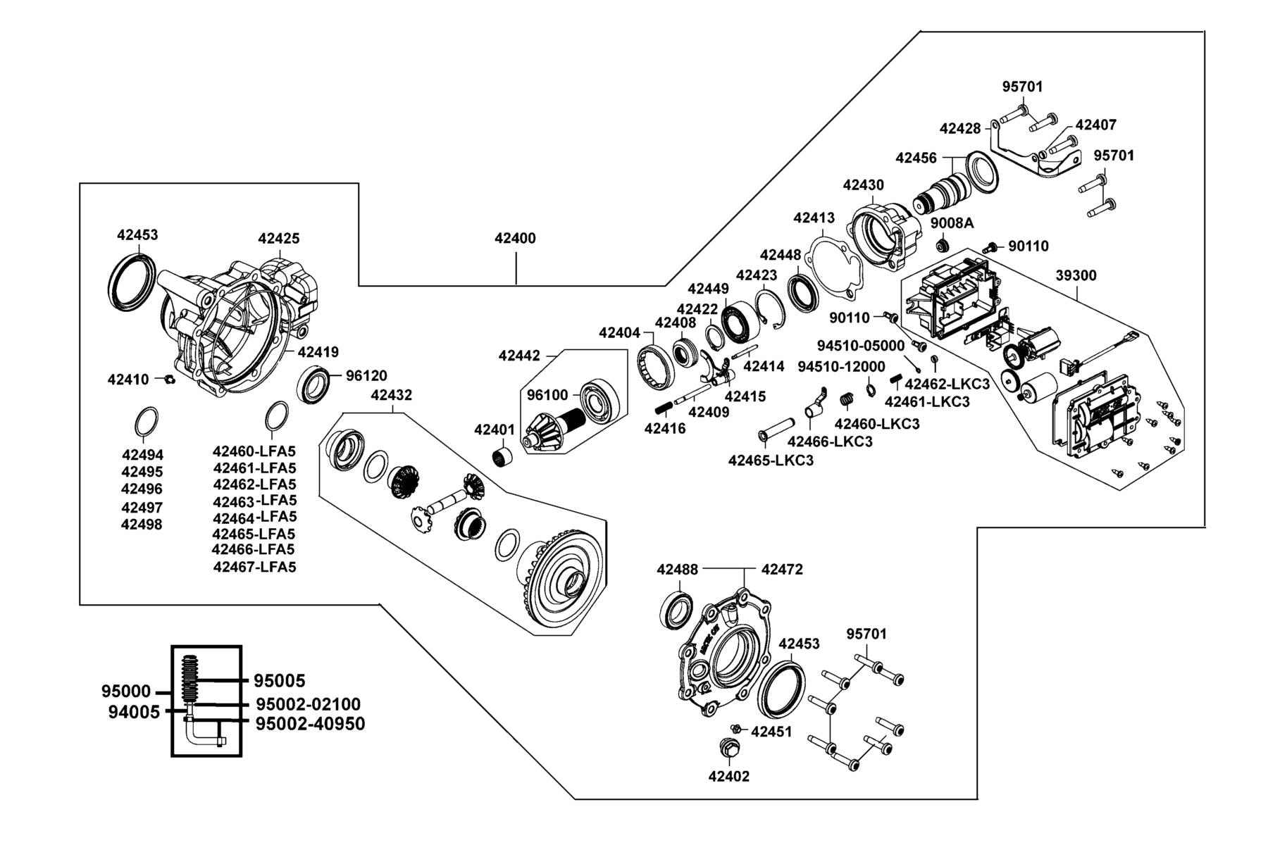 Clamp D9.5 Tube — 95002-40950-08 — KYMCO exploded-view diagram