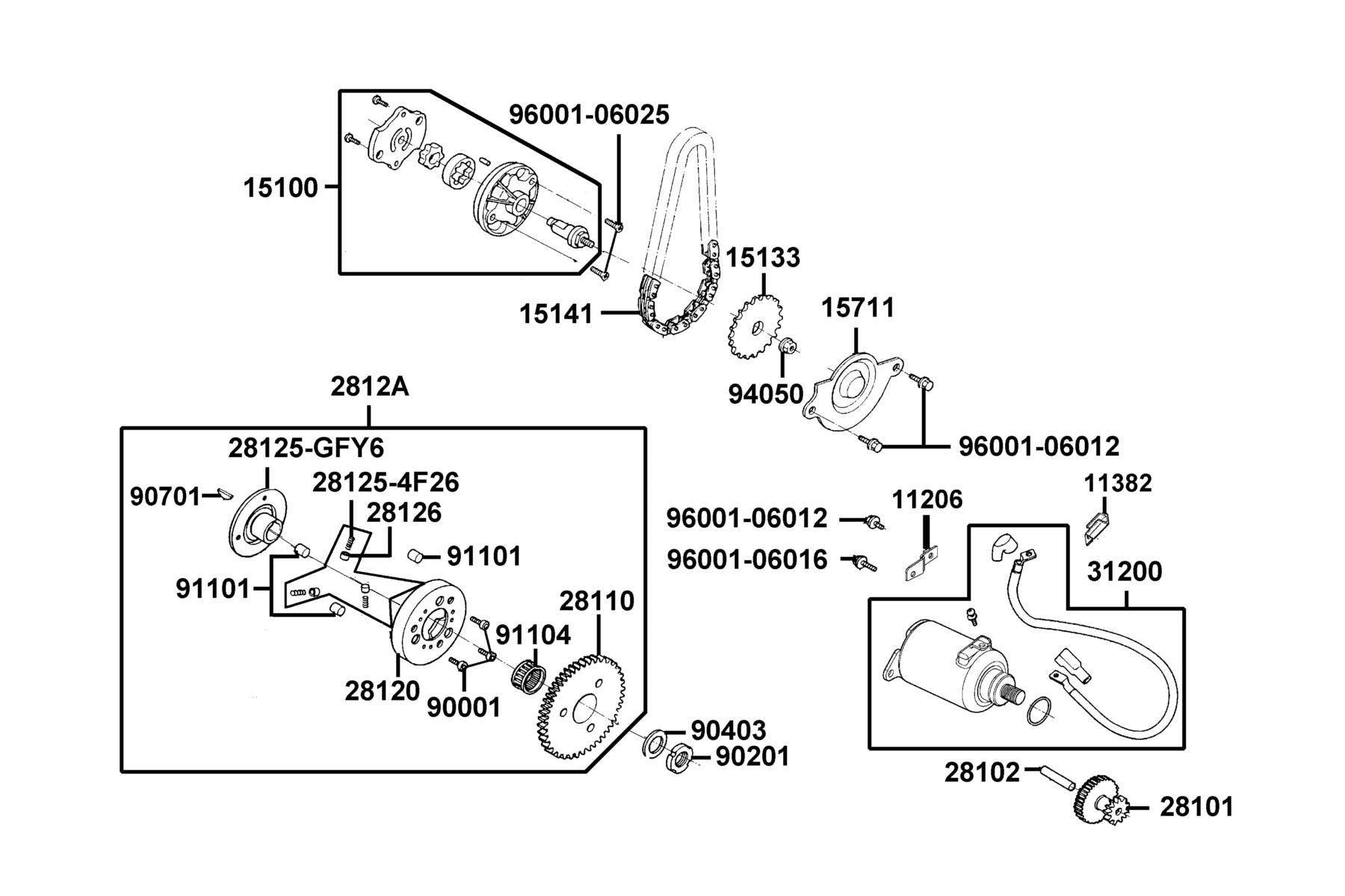 Roller 10*10 — 91101-1K79-C00 — KYMCO exploded-view diagram
