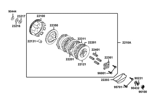 Oil-separating Cover — 22203-LCA7-C10 — KYMCO exploded-view diagram