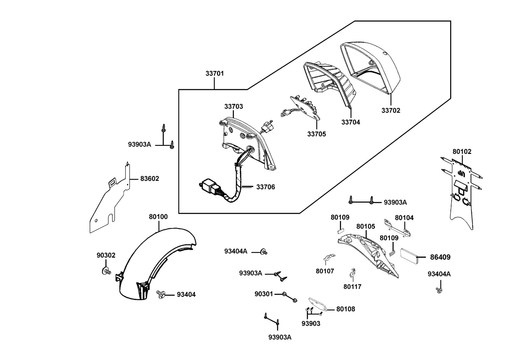 Bolt-wash 5*12 — 90302-GFY6-901 — KYMCO exploded-view diagram