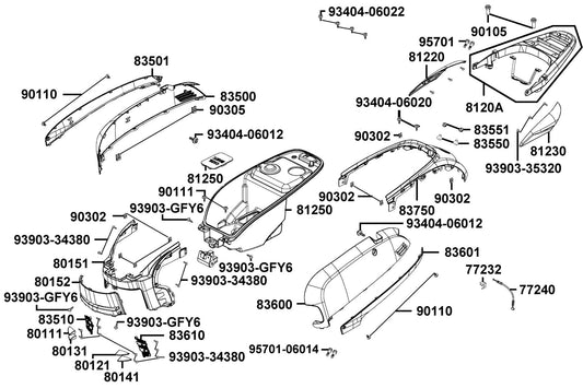 Box Luggage — 81250-LGS6-E10-N1R — KYMCO exploded-view diagram