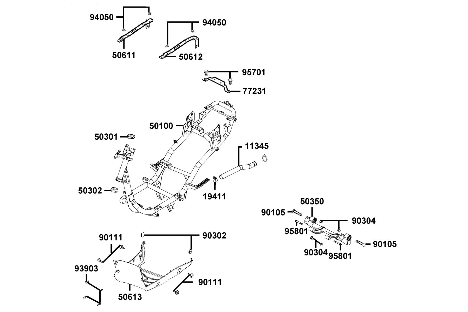 Nut U 10MM (c) — 90304-GHE8-C00 — KYMCO exploded-view diagram
