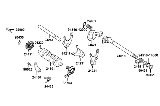 Cir Clip Ex 14 — 94510-14000 — KYMCO exploded-view diagram
