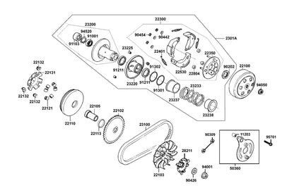 Oil Seal 34*39*3 — 91211-KEE1-900 — KYMCO exploded-view diagram
