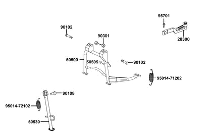 Nut U 6MM(C) — 90301-4C73-C01 — KYMCO exploded-view diagram