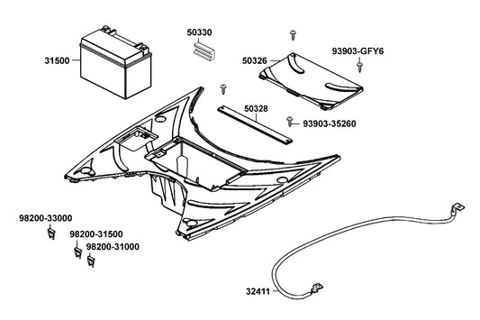 Cable Bat — 32411-LGE5-E00 — KYMCO exploded-view diagram