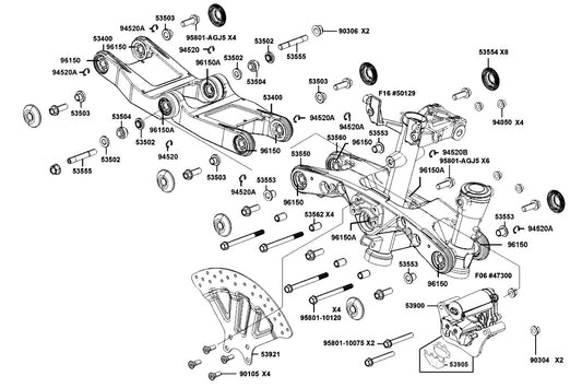 Nut U Flange 12MM(C) — 90306-GLW0-90A — KYMCO exploded-view diagram