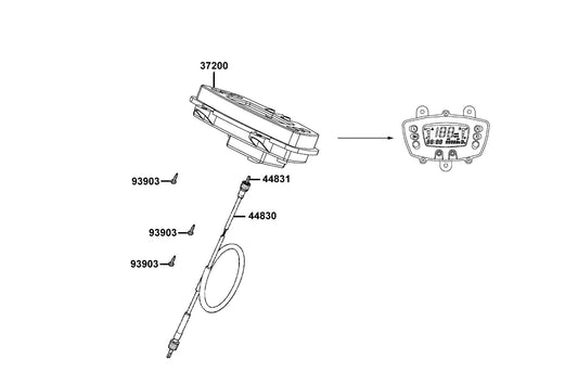 Meter Assy Speed (D403) — 37200-LCD9-90A — KYMCO exploded-view diagram