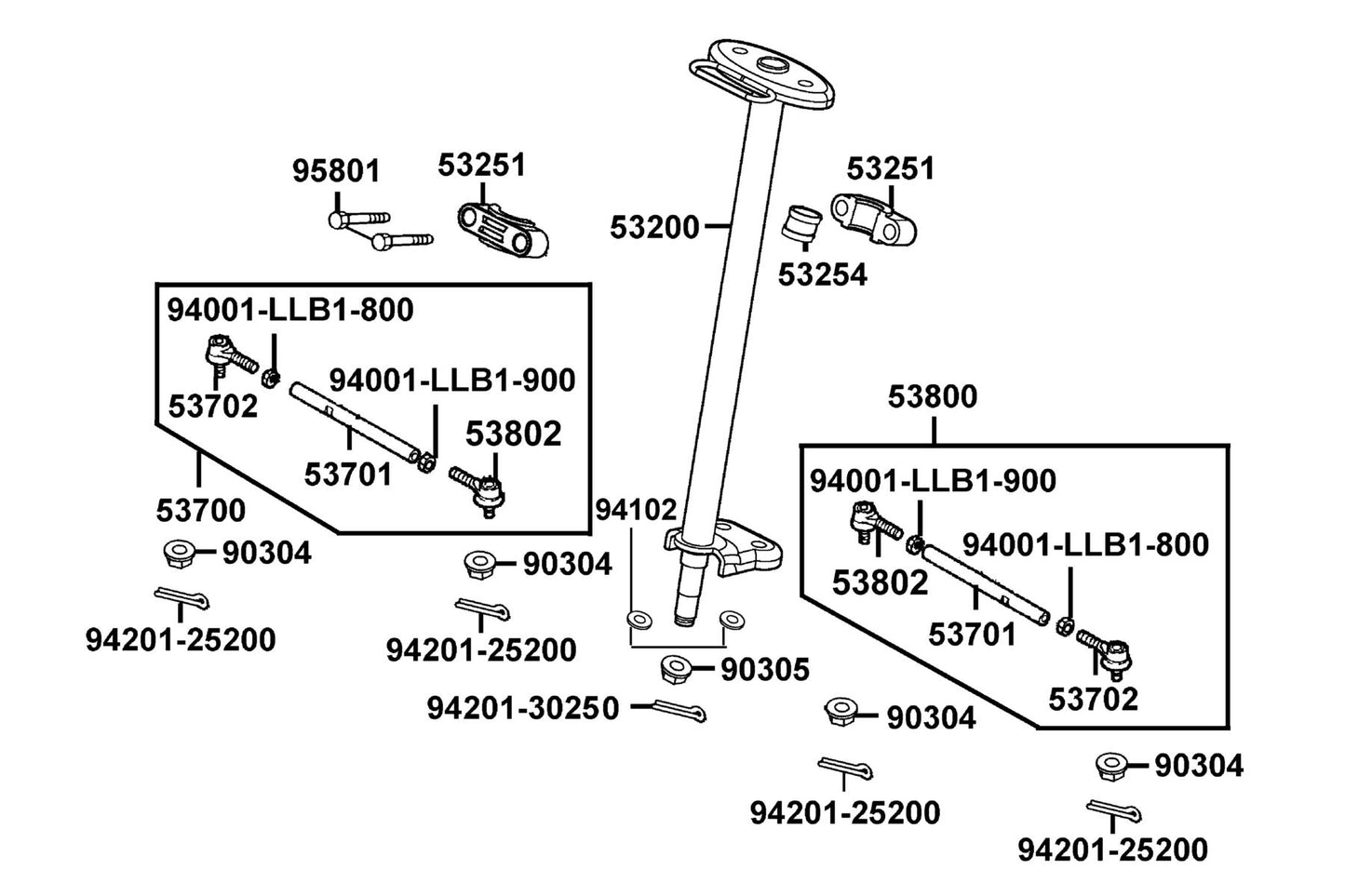 Pin Split 2.5*20 — 94201-25200 — KYMCO exploded-view diagram