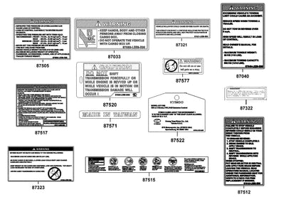 KYMCO Caution Label exploded-view diagram, UXV 700