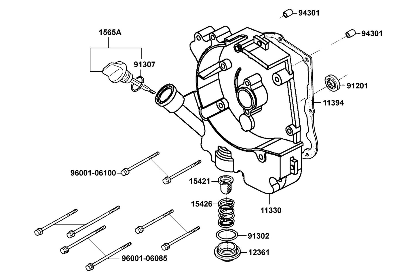 Oil Seal 16.4*30*5 — 91201-KGBG-90A — KYMCO exploded-view diagram