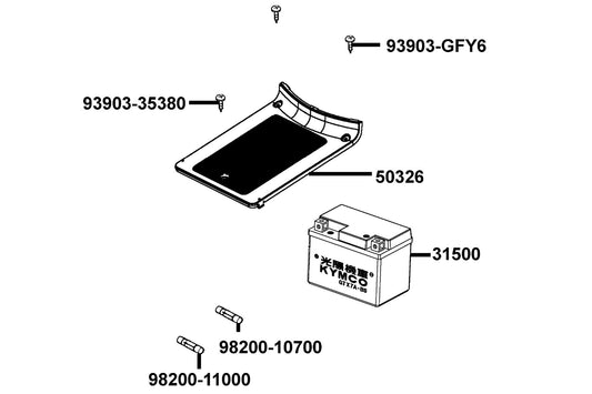 Fuse A10 — 98200-11000 — KYMCO exploded-view diagram