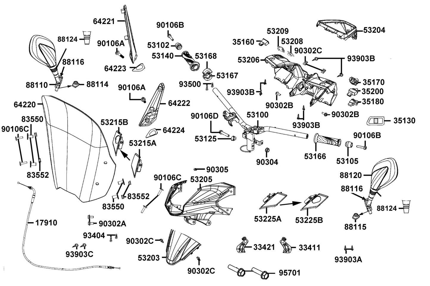 Bolt-wash 5*12 — 90302-LLB1-C01 — KYMCO exploded-view diagram