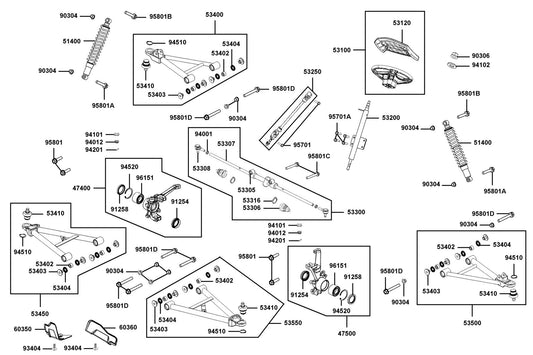 Seal Dust Hub 38*55*7 — 91258-LDB5-E00 — KYMCO exploded-view diagram