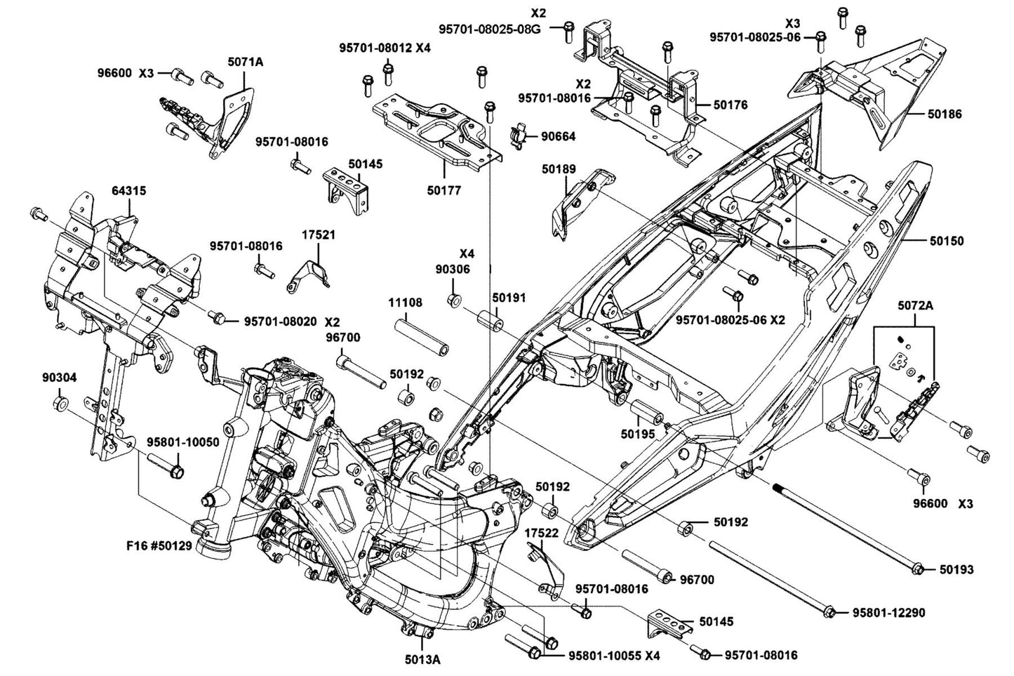 Nut Flange 12MM — 90306-LFE2-910 — KYMCO exploded-view diagram