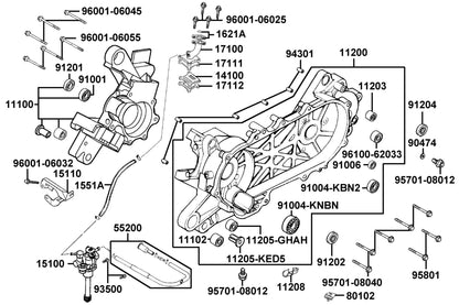 Oil Seal 17*30*6 — 91204-KNBN-C00 — KYMCO exploded-view diagram