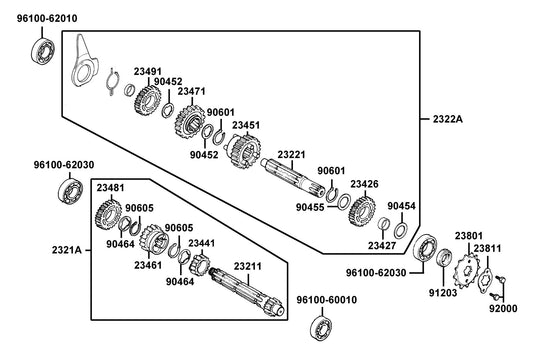 Oil Seal 17*29*5 — 91203-KGB4-C10 — KYMCO exploded-view diagram