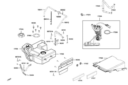 Hose Assy.breather — 16912-AGA8-E00 — KYMCO exploded-view diagram