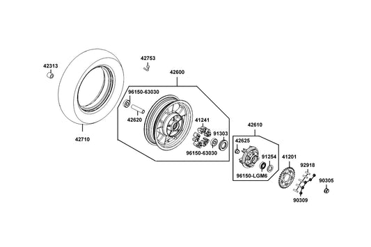 Dust Seal 27X45X7 — 91254-KGC4-E01 — KYMCO exploded-view diagram