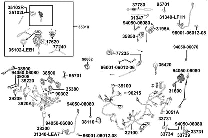 KYMCO Wire Harness exploded-view diagram, X-Town 300i ABS