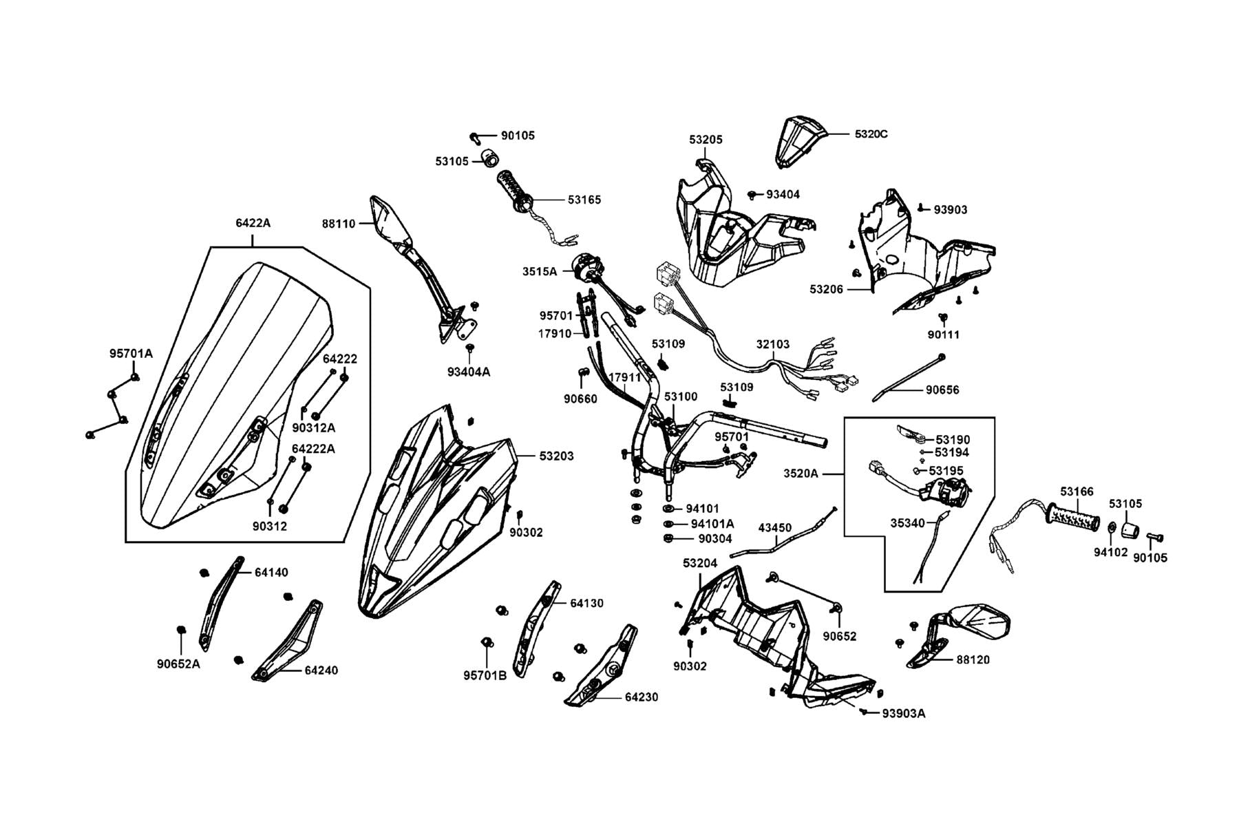 Nut U Flange 10MM — 90304-LEA1-900 — KYMCO exploded-view diagram