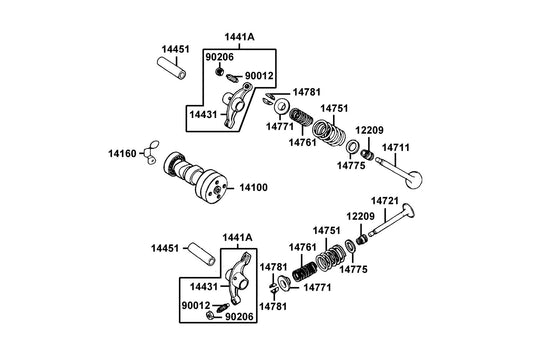 Nut Tappet Adjg — 90206-0A01-C00 — KYMCO exploded-view diagram