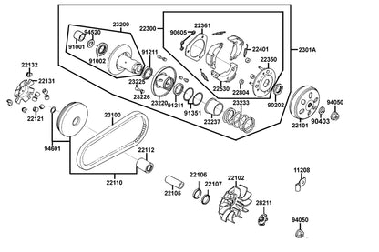 Seal Driven Face 34X41X4 — 91211-KEBE-900 — KYMCO exploded-view diagram