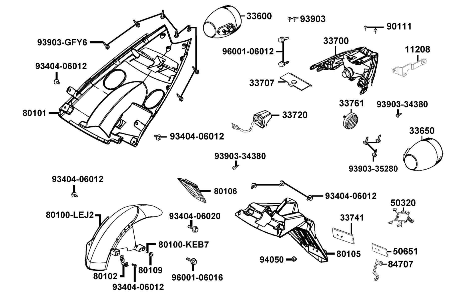 Screw Tapping 4*10 (c) — 93903-24220-G — KYMCO exploded-view diagram