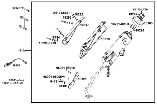 Nut (hex) Cap 8MM — 90301-GFY6-C01 — KYMCO exploded-view diagram